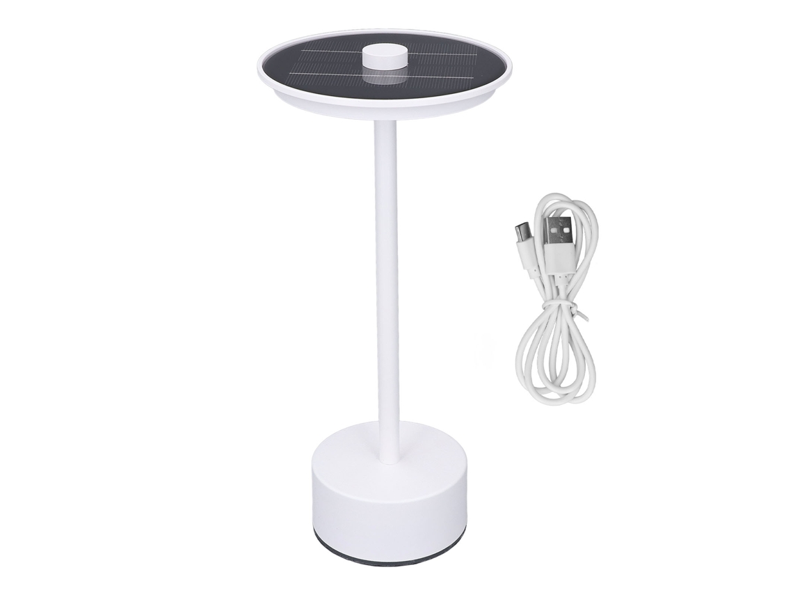 Rebe-lâmpada De Mesa Solar Led Sem Fio 3 Fontes De Luz Controle Táctil Regulável Ip44 Recarregável Usb Para Camping Exterior E Mesa De Cabeceira