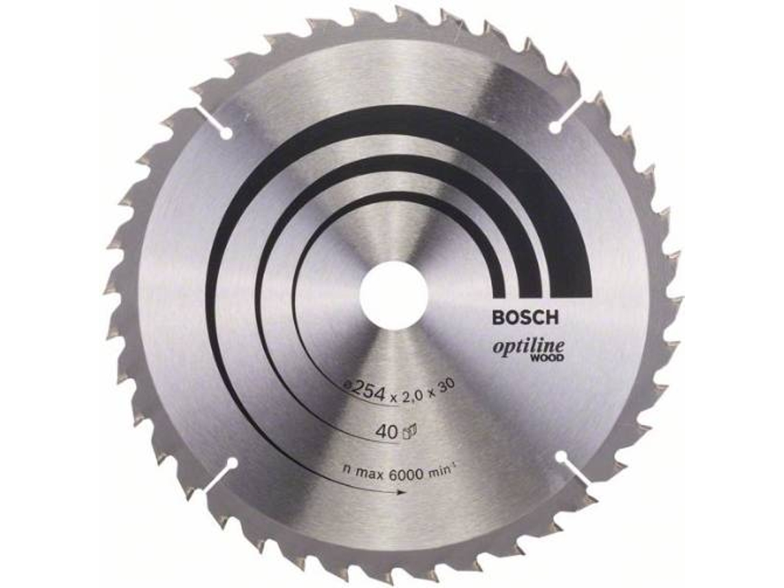 Disco de Serra Circular BOSCH Optiline Madeira 254x30x2.0 mm - 40