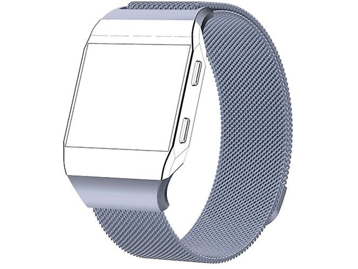 Lurelia Pulseira De Relógio Space Gray Fitbit Ionic Milanese, Acabamento Moderno