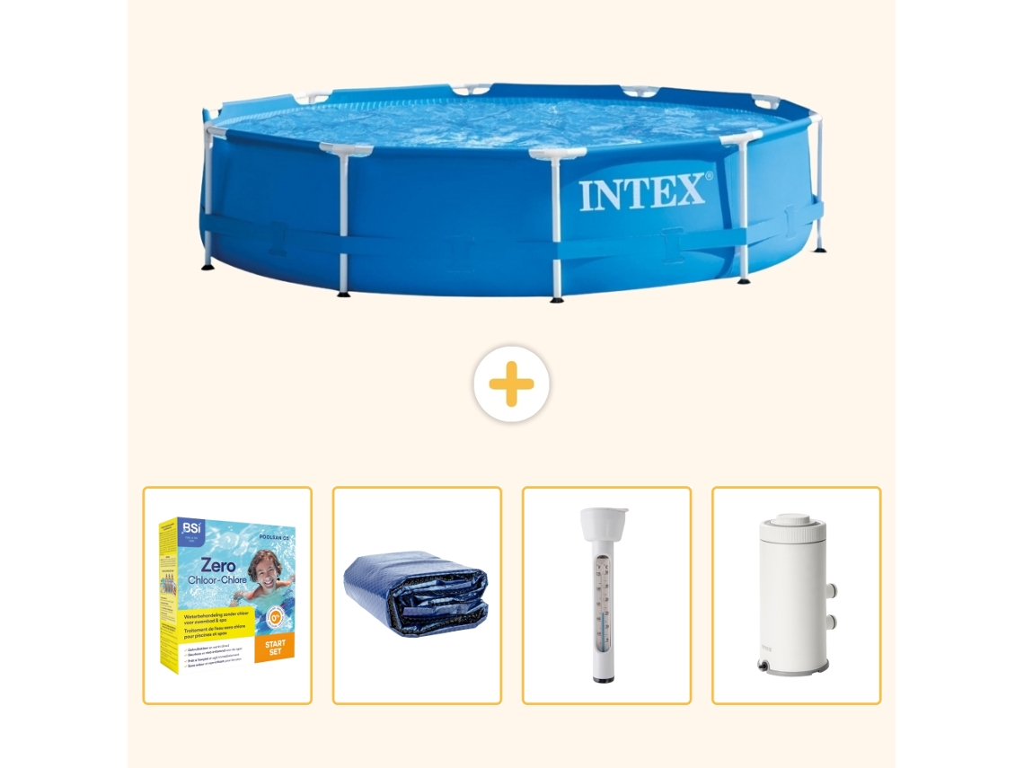 Intex Piscina Com Estrutura Redonda - 366x76 Cm - 5-peças S10
