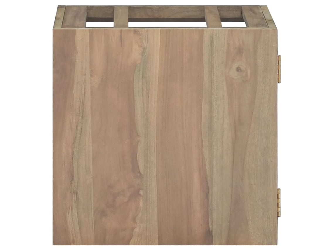 Gabinete De Parede P/ Banheiro 46x25,5x40 Cm Teca Maciça Wsd76519 Lovely Home