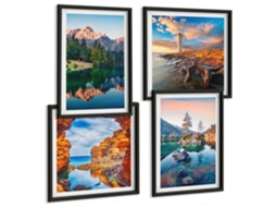 Composição De Quadros Paisagens Espaciais Do Céu Espelharte (4 Peças)