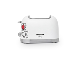 Torradeira SCHNEIDER Scto2Ktecw 2 Slots 815W Coleção Vintage Keith Haring Branca Fosca Tech Art