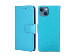 Capa De Couro Com Flip Horizontal E Textura De Cristal Para Iphone 14 Plus