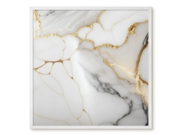 Magnetic Glass Board Marble Elegance For The Hall Espelharte (50x50 Cm)