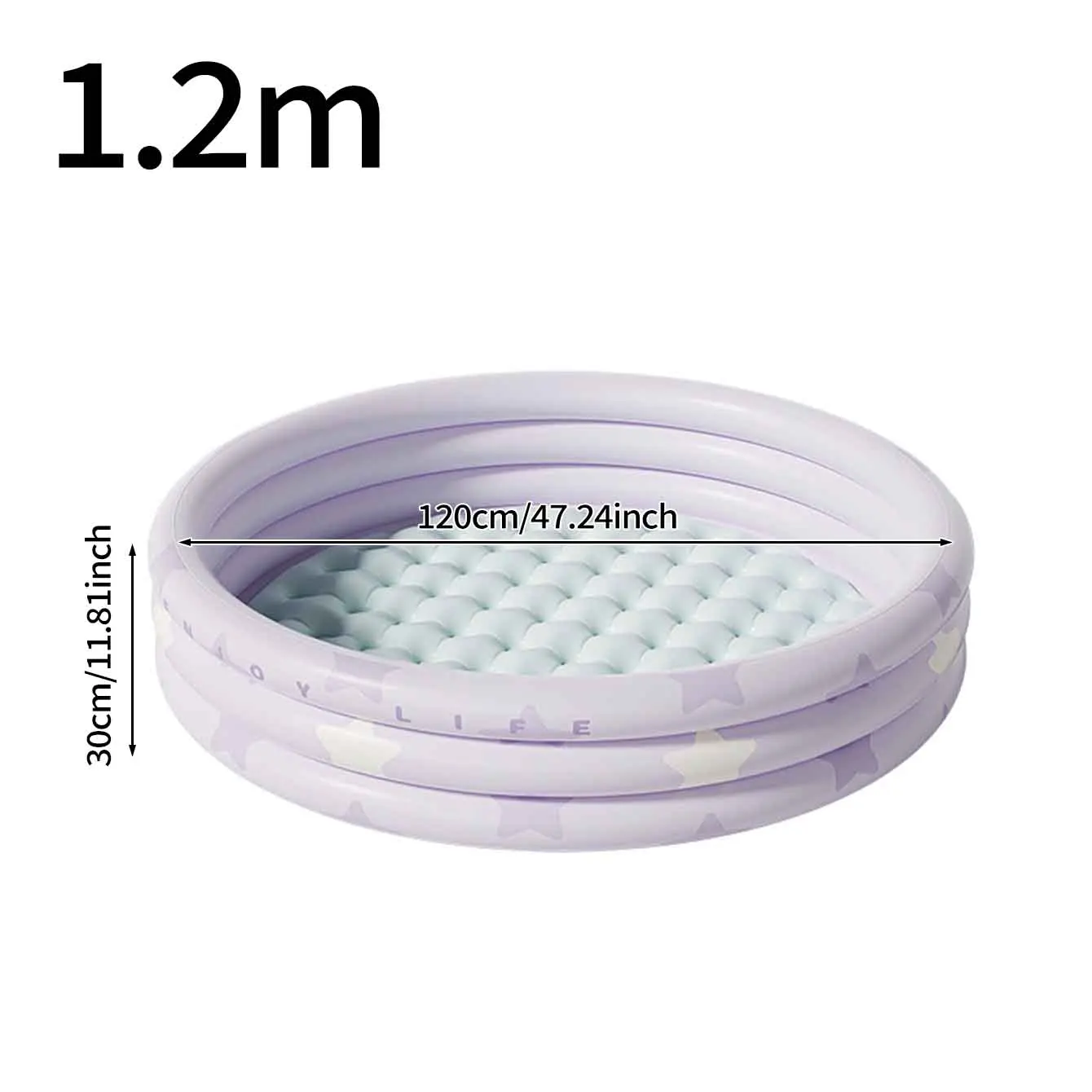 (roxo 1,2 M) 1 Piscina Inflável, 3 Tapetes Redondos, Brinquedo Portátil Para Piscina De Bolinhas Para Uso Interno