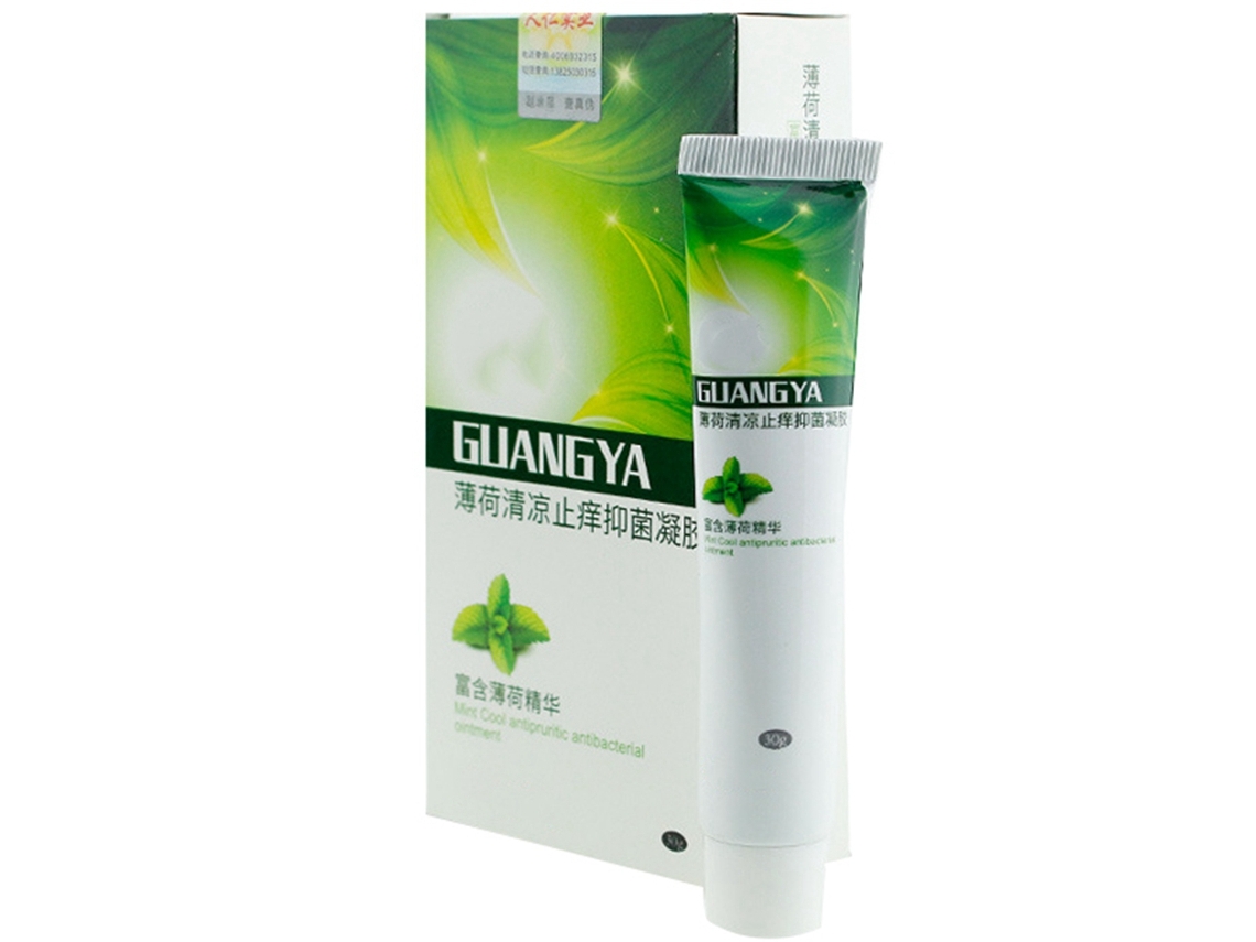 Creme em gel de menta 30g para aliviar a coceira, tratamento de eczema e dermatite.