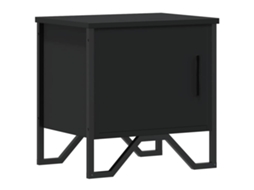 Bedside Cabinet, Bedside Cabinets Vidaxl Preto Madeira Processada (n/a)
