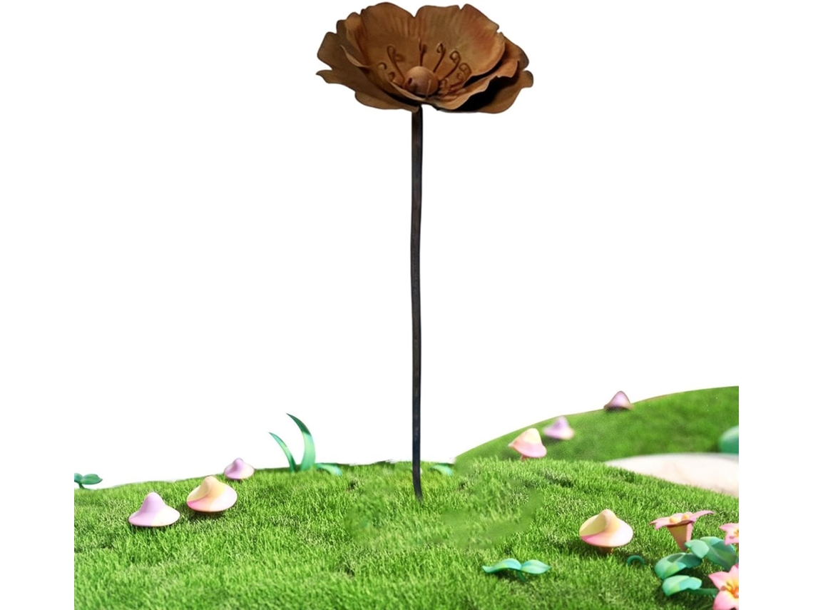 Estacas de Metal para Flores de Jardim,s Às Intempéries e À Ferrugem, Decoração Externa, Primavera, para Pátio Externo, CHABERLU