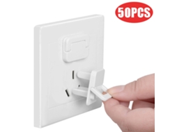 Primerox 50 Capinhas para Tomadas Protetoras Anti Choque Elétrico Segurança Casa Abs 2/3 Furos