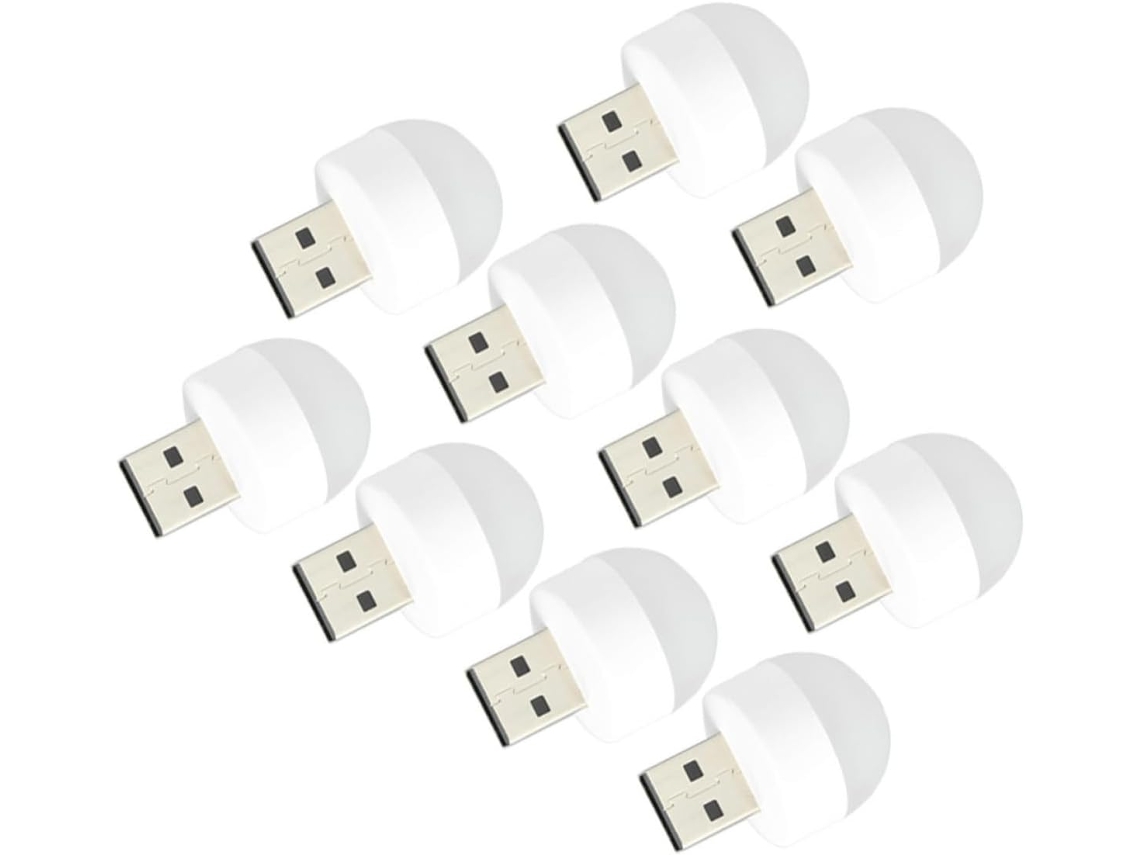 Conjunto De 10 Luminárias Noturnas Usb, Pequenas E Portáteis, Em Led,