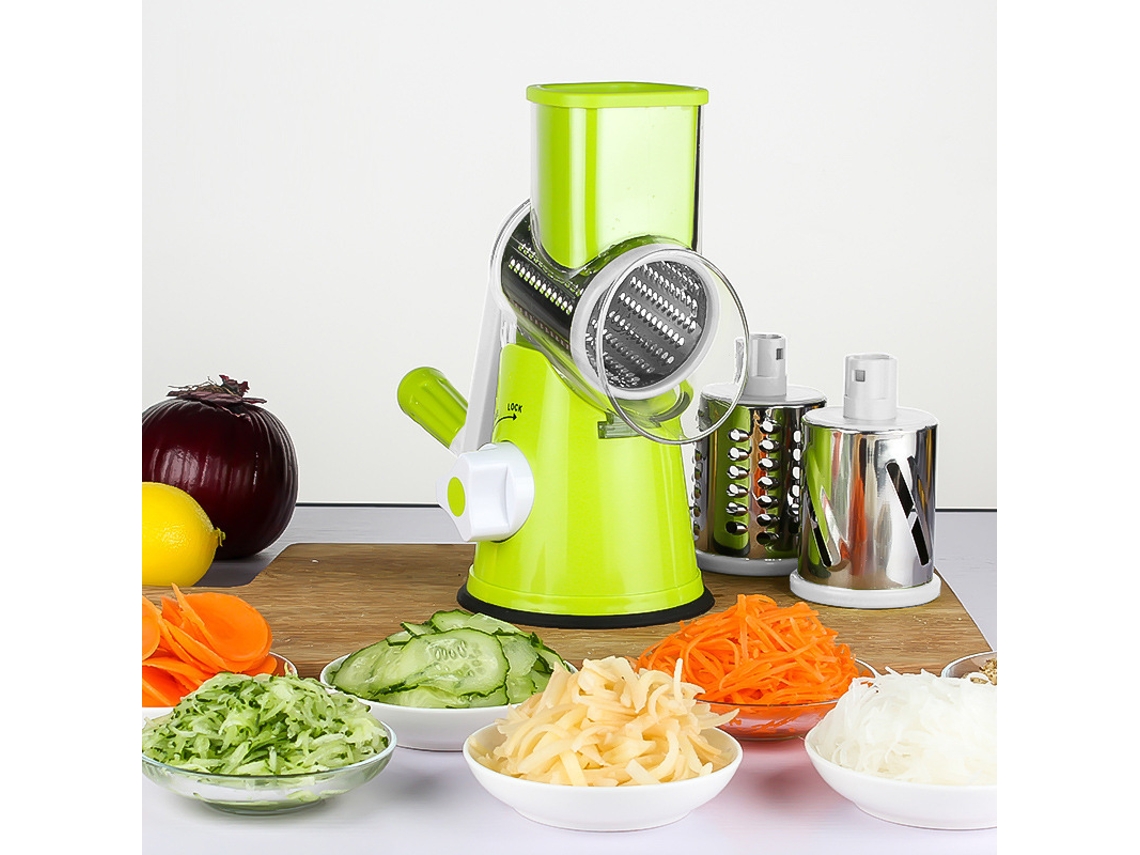Ralador de Queijo Rotativo, Fatiador Manual para Cozinha com Cabo, Cortador Legumes, Moedor Nozes AQUAFORGE