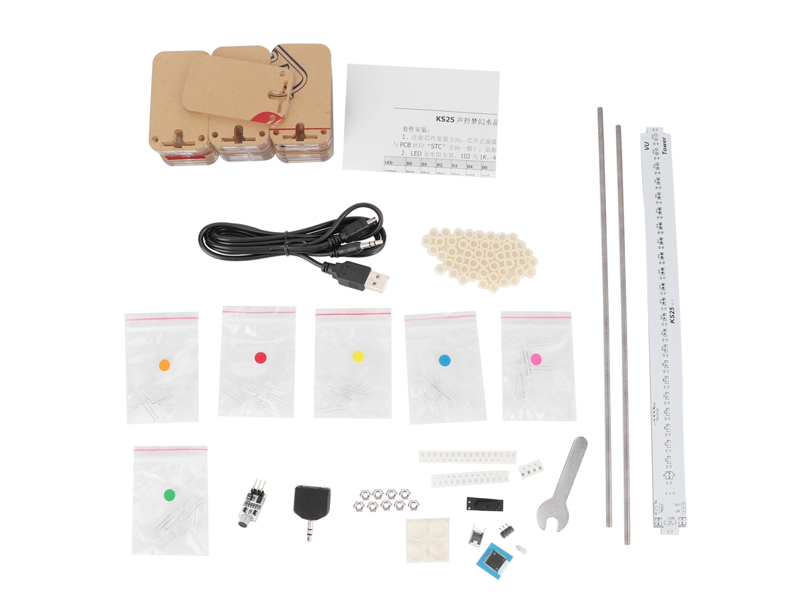 Kit Led Music Spectrum Diy Da Laxiscreed Com Controlo De Som E Visor De Níveis De Áudio