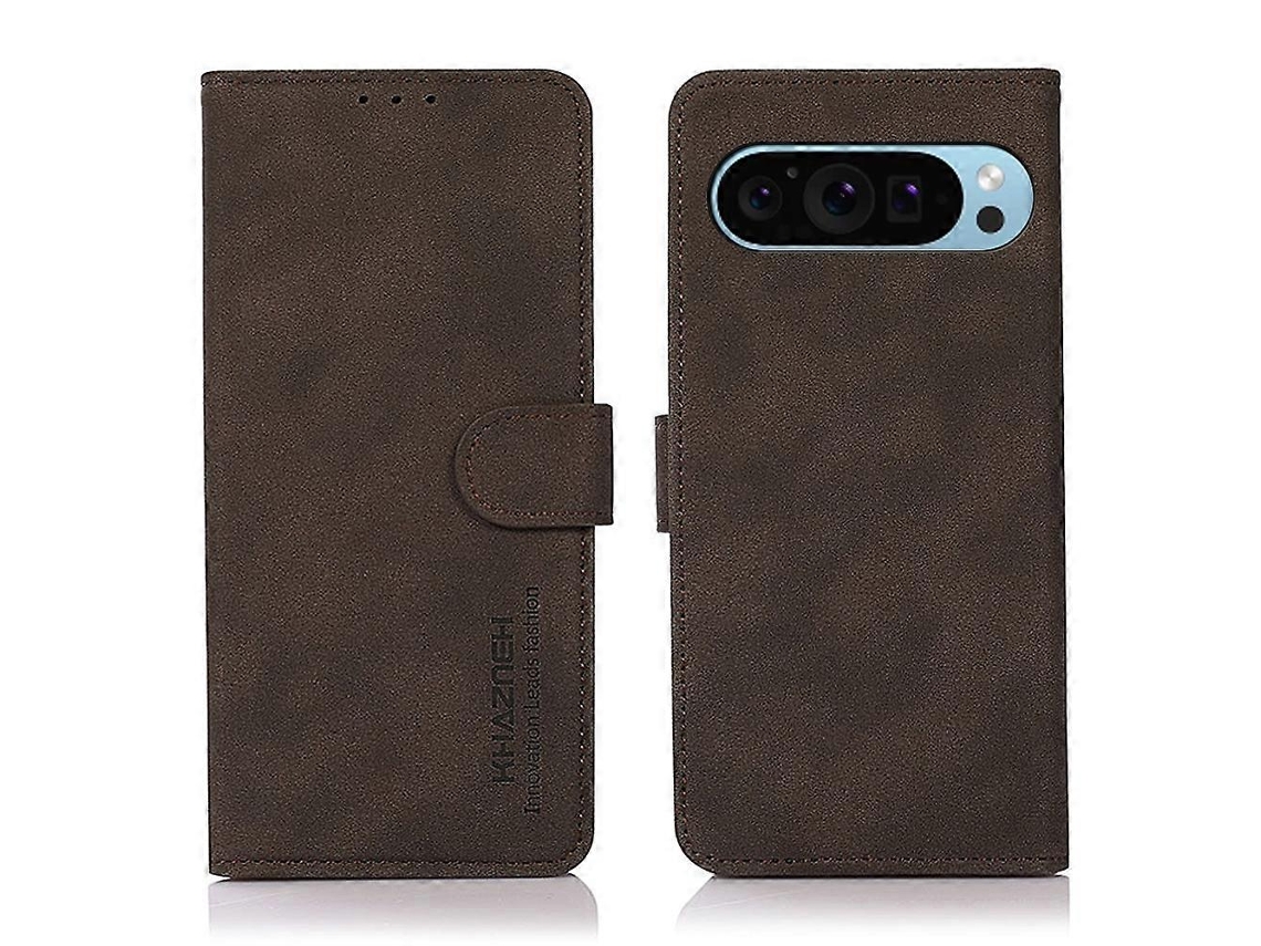 Capa De Couro Com Textura Fosca Khazneh Para Google Pixel 9