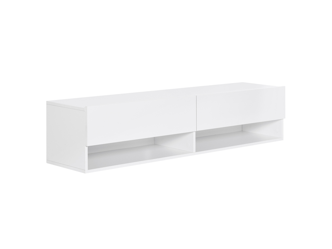 Móvel para TV de parede BTFORUS com 2 compartimentos e 2 armários com portas, para TVs de 60 polegadas
