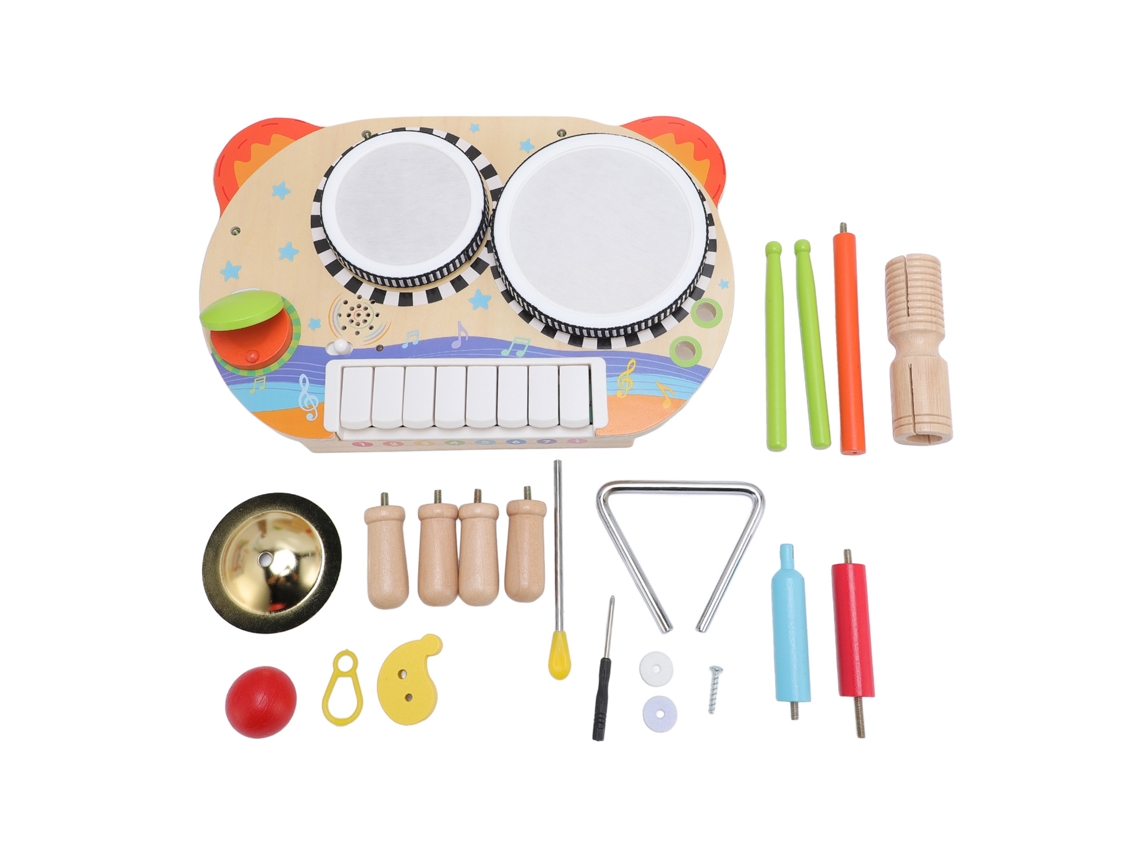 Walshlxq instrumento Musical para Bebé de Madera, Batería Multifuncional, Piano, Golpeo, Percusión, Educativo, Aprendizaje Temprano