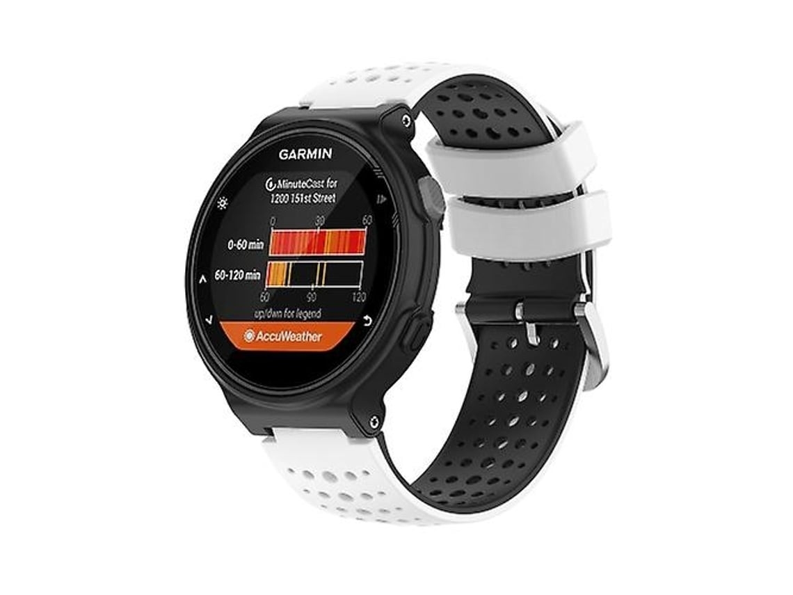 Pulseira De Relógio Lurelia Para Garmin Forerunner 220 Silicone Sports Bicolor Branco Preto