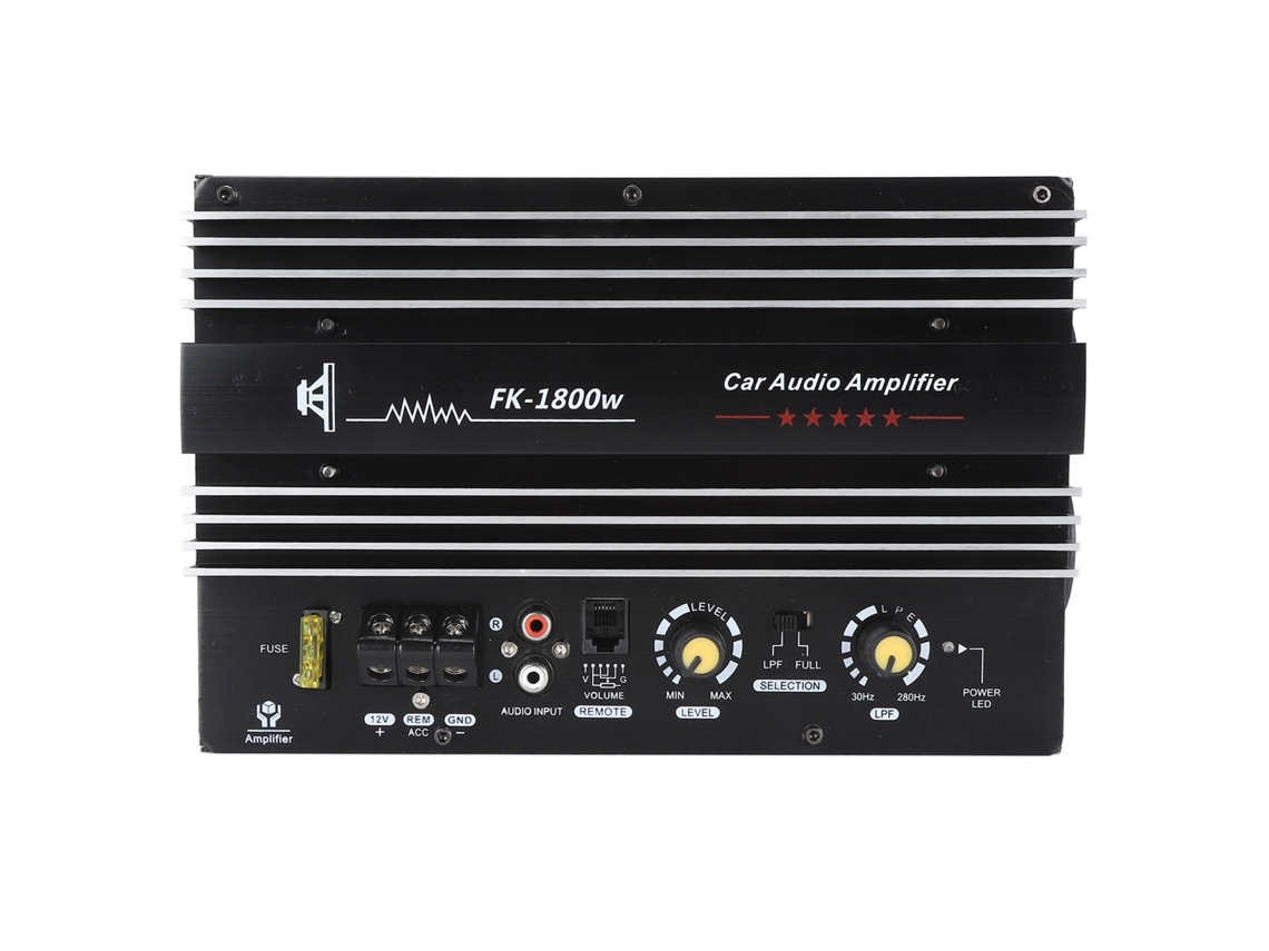 Aetheria placa Amplificador Carro 12v 1800w Subwoofer Bass Dissipação Rápida para Woofer 8 12 Polegadas