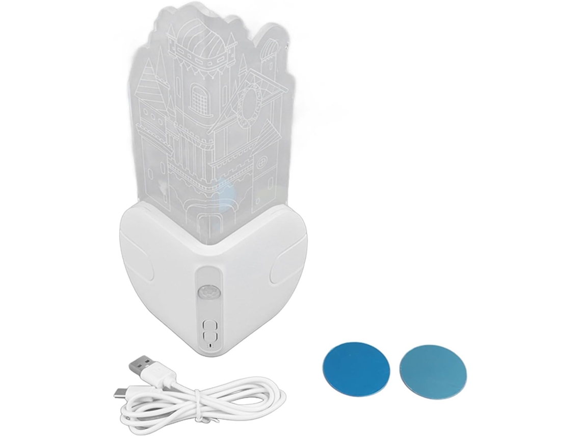 Luminária Noturna Haofy Em Formato De Castelo Com Sensor Movimento,