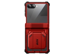 I-blason Capa Para Galaxy Z Flip 7 Modelo Armorbox Com Vidro Temperado E Clipe De Cinto Vermelho