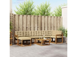 Vidaxl Conjunto De Sofás Para Exterior 8 Unid. Natural E Bege