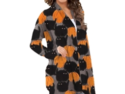 Casaco Preto Laxiscreed Para Mulher, Manga Longa E Confortável, Versátil E Ideal Para Halloween, Tamanho Xl