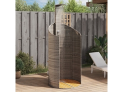 Vidaxl Chuveiro Exterior 100x100x241,5 Cm Vime Pe/madeira Acácia Cinza
