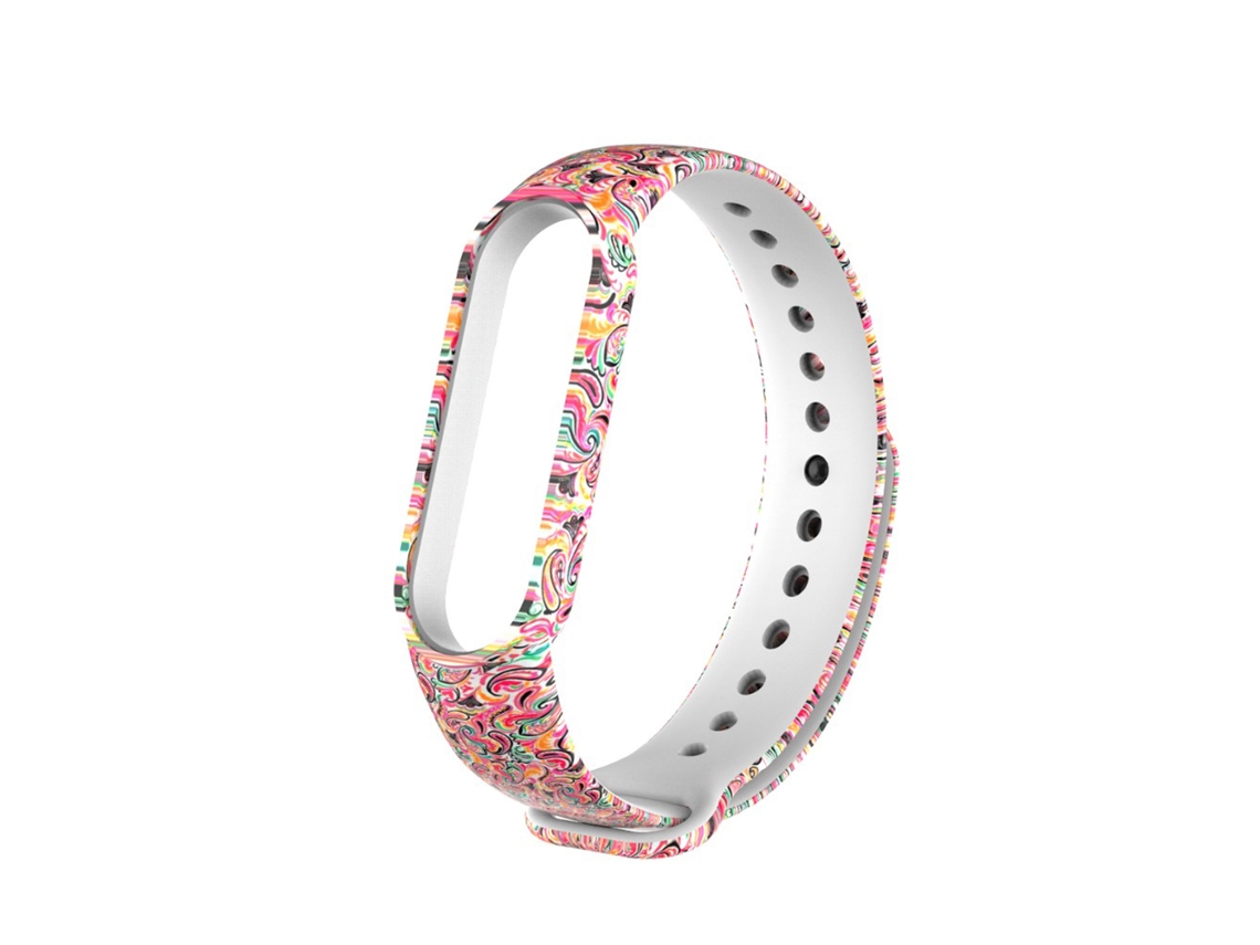Aetheria correia de Substituição Silicone Transpirable Floral Compatível com Xiaomi Mi Band 5