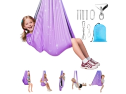 Barraca De Yoga Aérea Rosa E Azul Com Tecido Duplo Camada 1400 X 1500 Mm Vevor