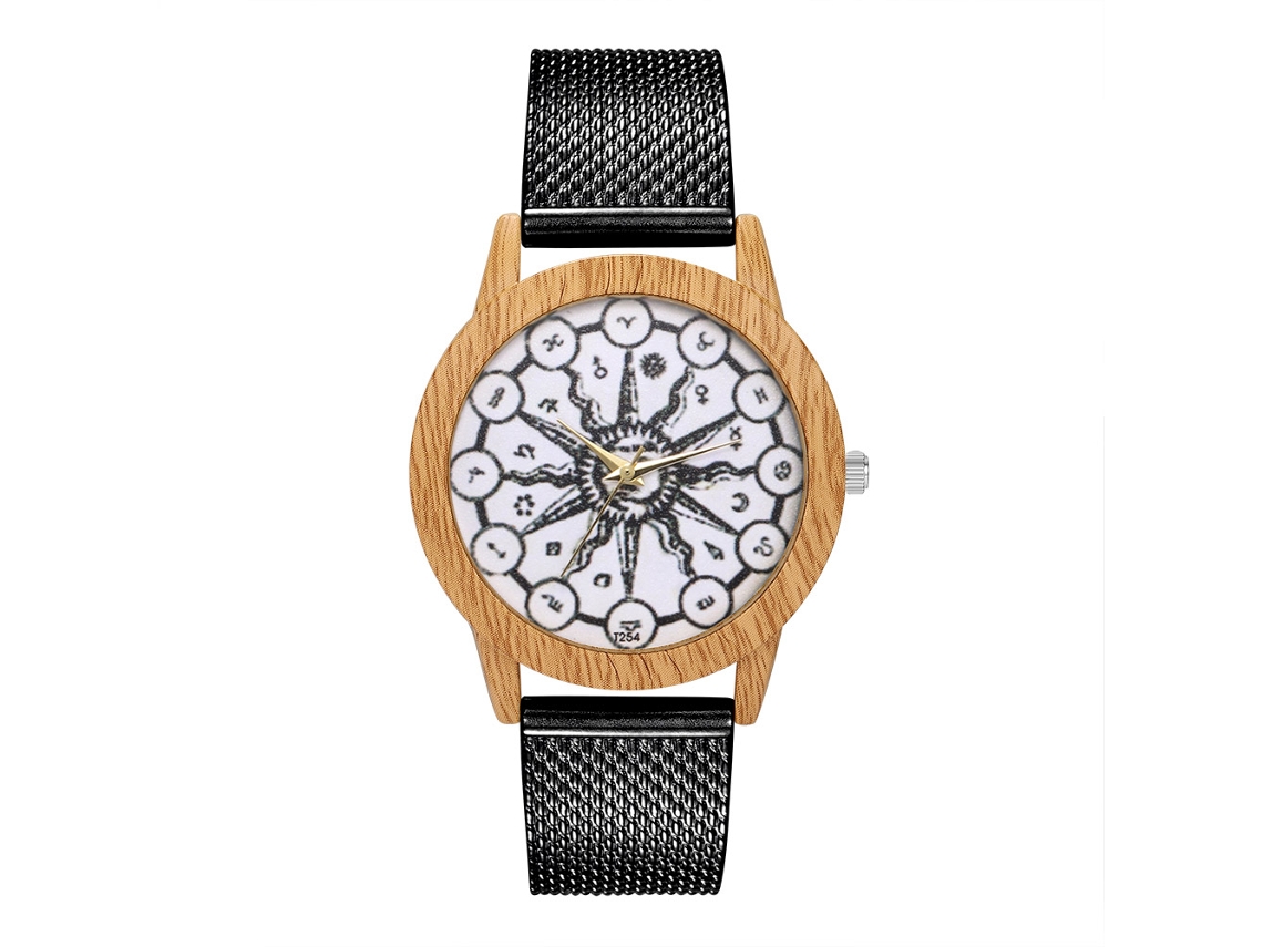 Reloj De Cuarzo Con Correa De Silicona, Dial Grande, Unisex Casual Zhoulianfa Negro