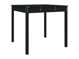 Mesa de jardim VIDAXL Preto Madeira (82.5x82.5x76 cm)
