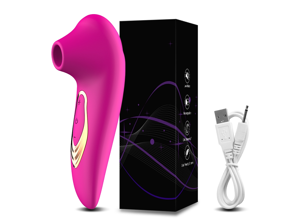 Vibrador Clitoriano MDUG com Ventosa, Recarregável, Silicone (vermelho)