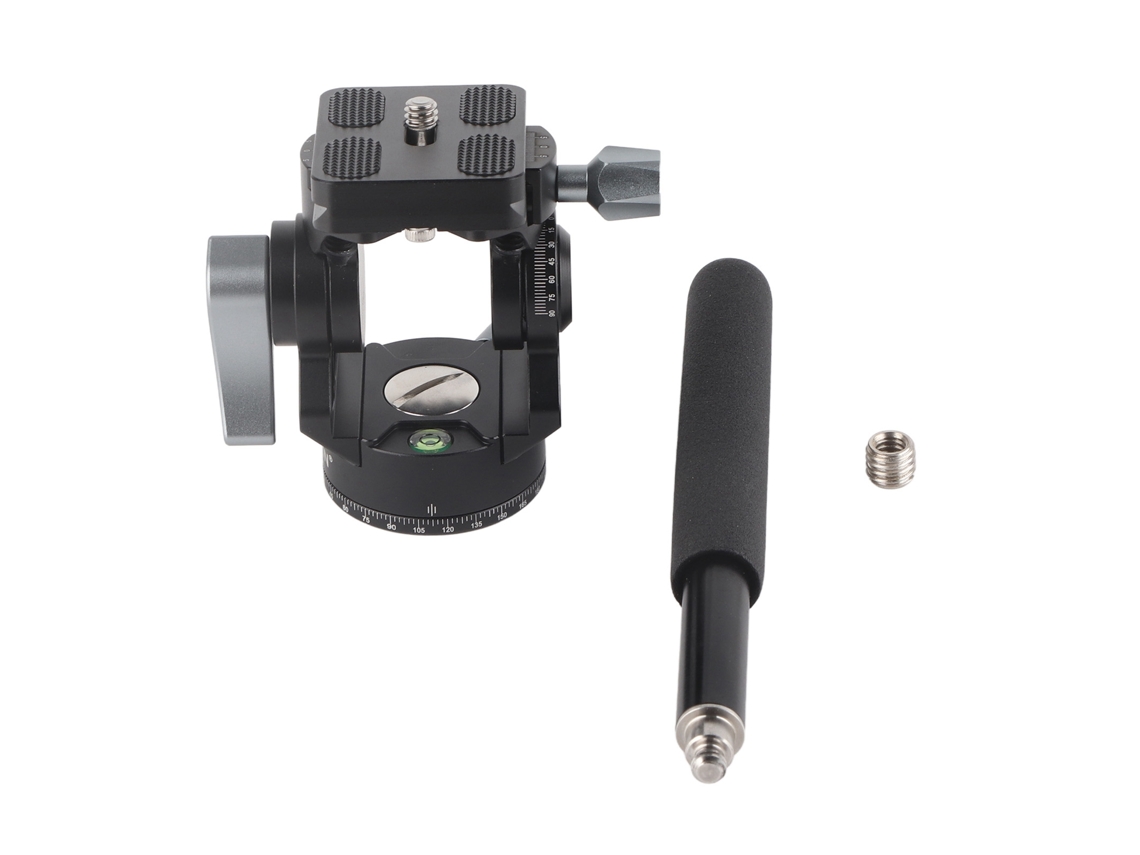 Cabezal De Trípode Hidráulico Com Alça Para Câmera Slr, Alumínio, Amortecimento, Nível, Base Panorâmica Para Fotografia Portátil Dt 03s
