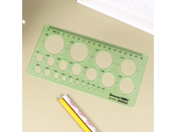 Réguas geométricas Doitool, 2 unidades, em plástico transparente, para projetos arquitetônicos e uso escolar, com desenhos.