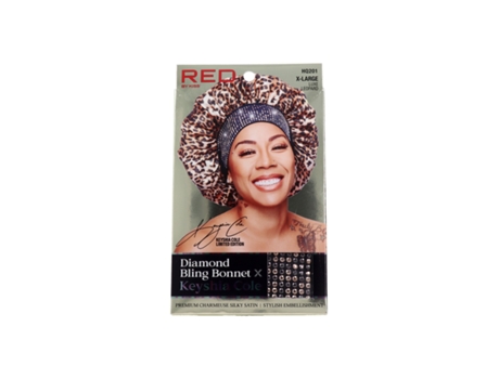 Diamond Bling Gorro Del Cabello Xl Luxe Leopard Red Kiss