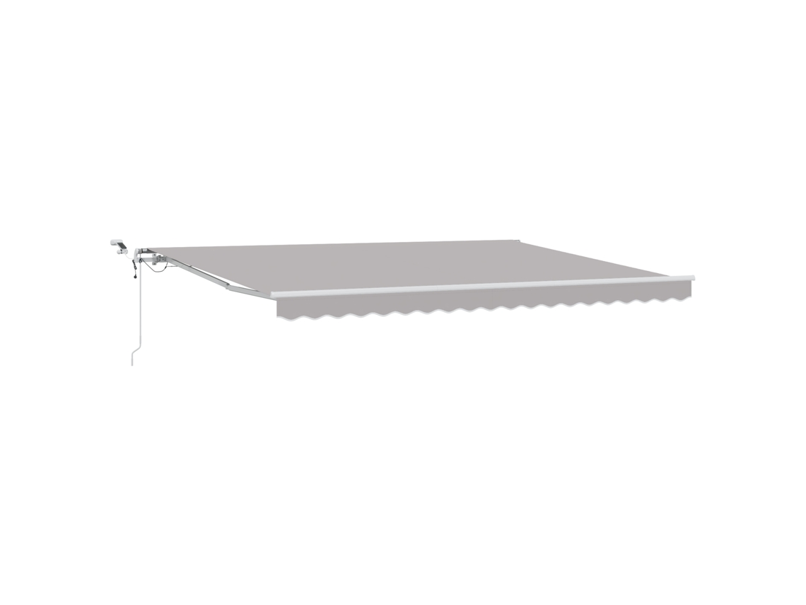 Toldo Retrátil Automático Com Led Cinza Claro Vidaxl Cinzento Claro Poliéster (450 X 350 Cm)