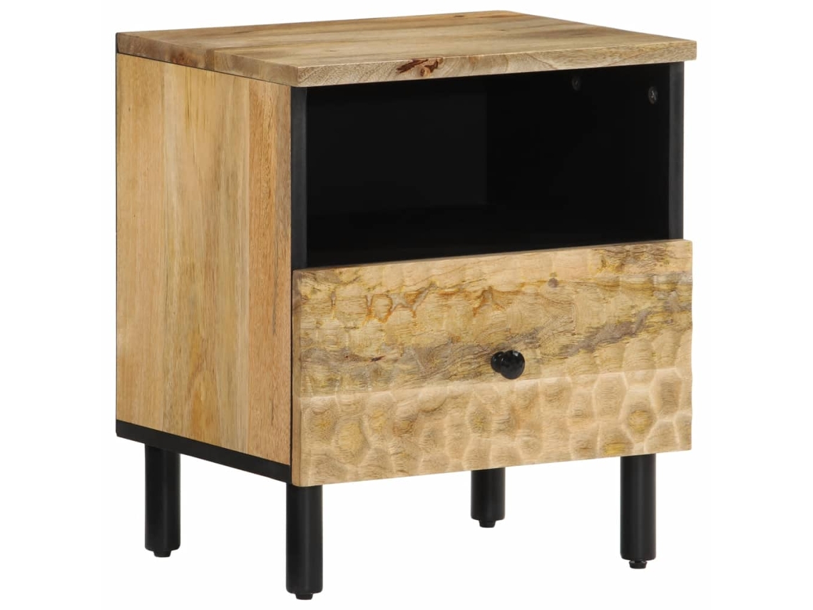 Vidaxl Mesa De Cabeceira 40x33x46 Cm Madeira De Mangueira Maciça