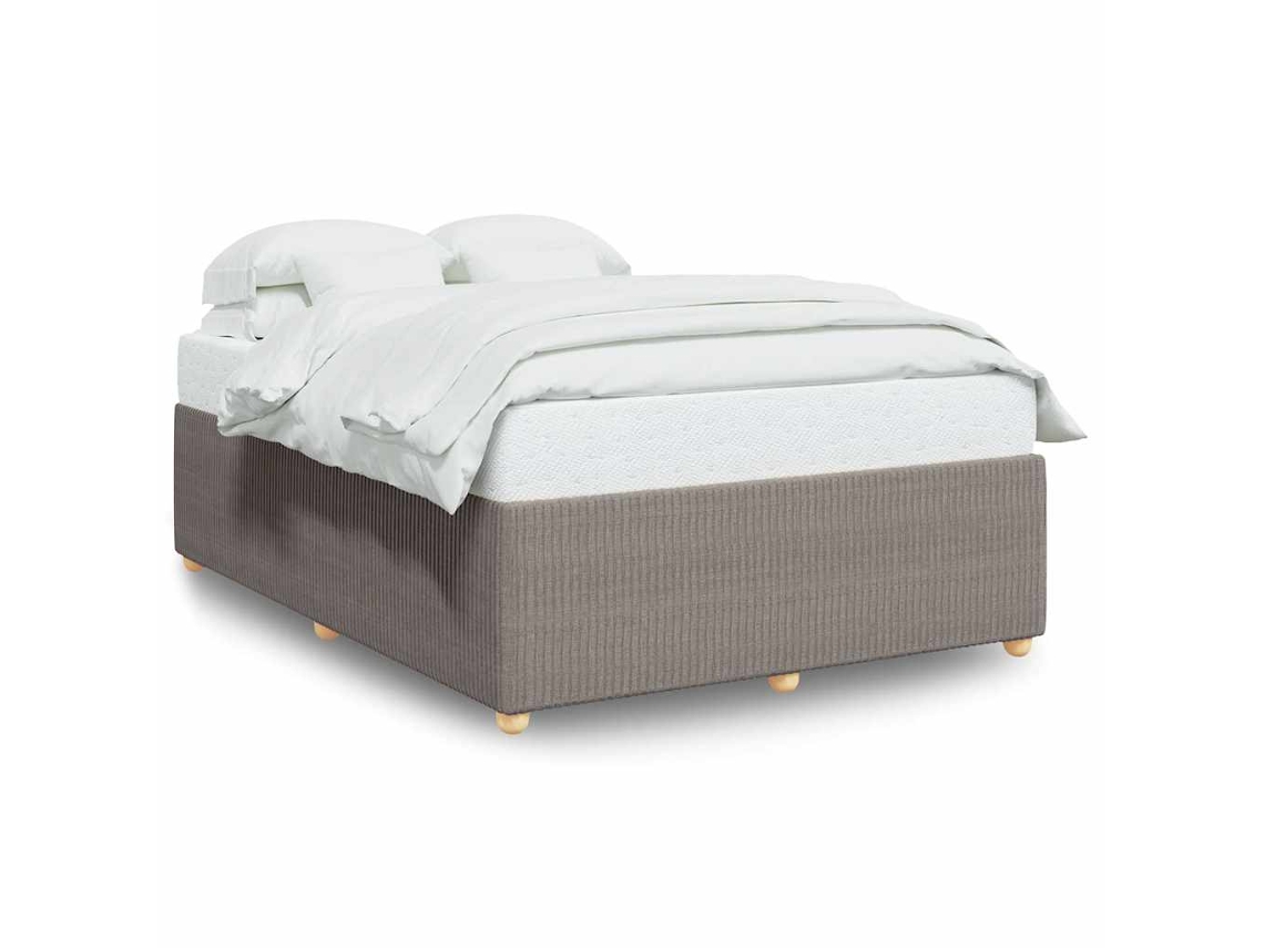 Bed Frame, Bed Frames Vidaxl Cinzento-acastanhado Tecido (140 X 190 Cm)