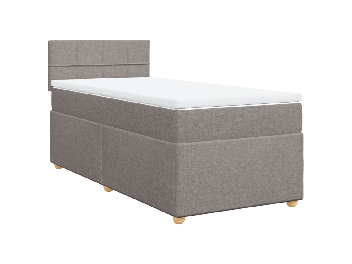Cama com Molas e Colchão Tecido Castanho Acinzentado MAISON EXCLUSIVE (80x200 cm)