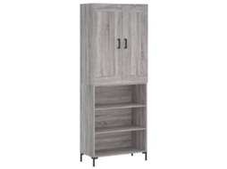 Guarda-roupa alto em madeira Sonoma Cinza, exclusivo da Maison (69,5 x 34 x 180 cm)