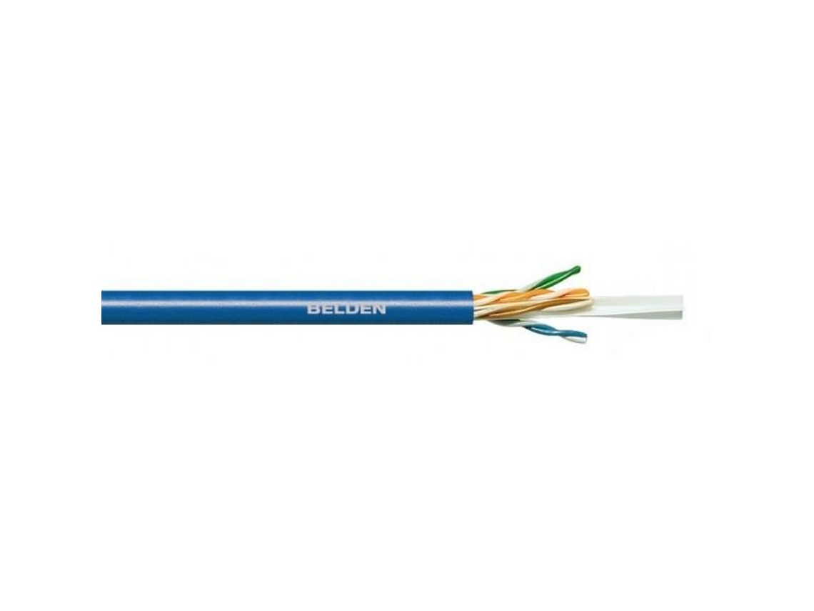 Cabo Cat.6 de Instalação, U/utp, Eca, Awg 23/1, Pvc, 305m, Azul, Cartão Belden