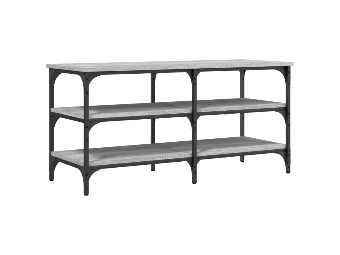 Shoe Bench, Shoe Benches Vidaxl Cinzeto Madeira Processada (100 X 38.5 X 49 Cm)