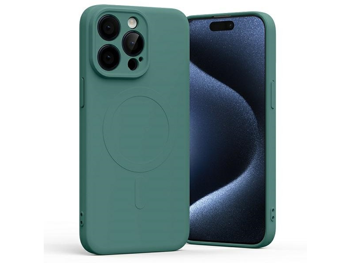 Capa Magsafe para iPhone 15 Pro Max MERCURY Silicone Verde