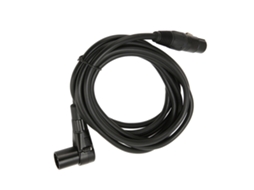 Cabo Lurelia XLR macho/fêmea de 3 pinos, 90°, 3 m, balanceado, para microfones, PC e computador.