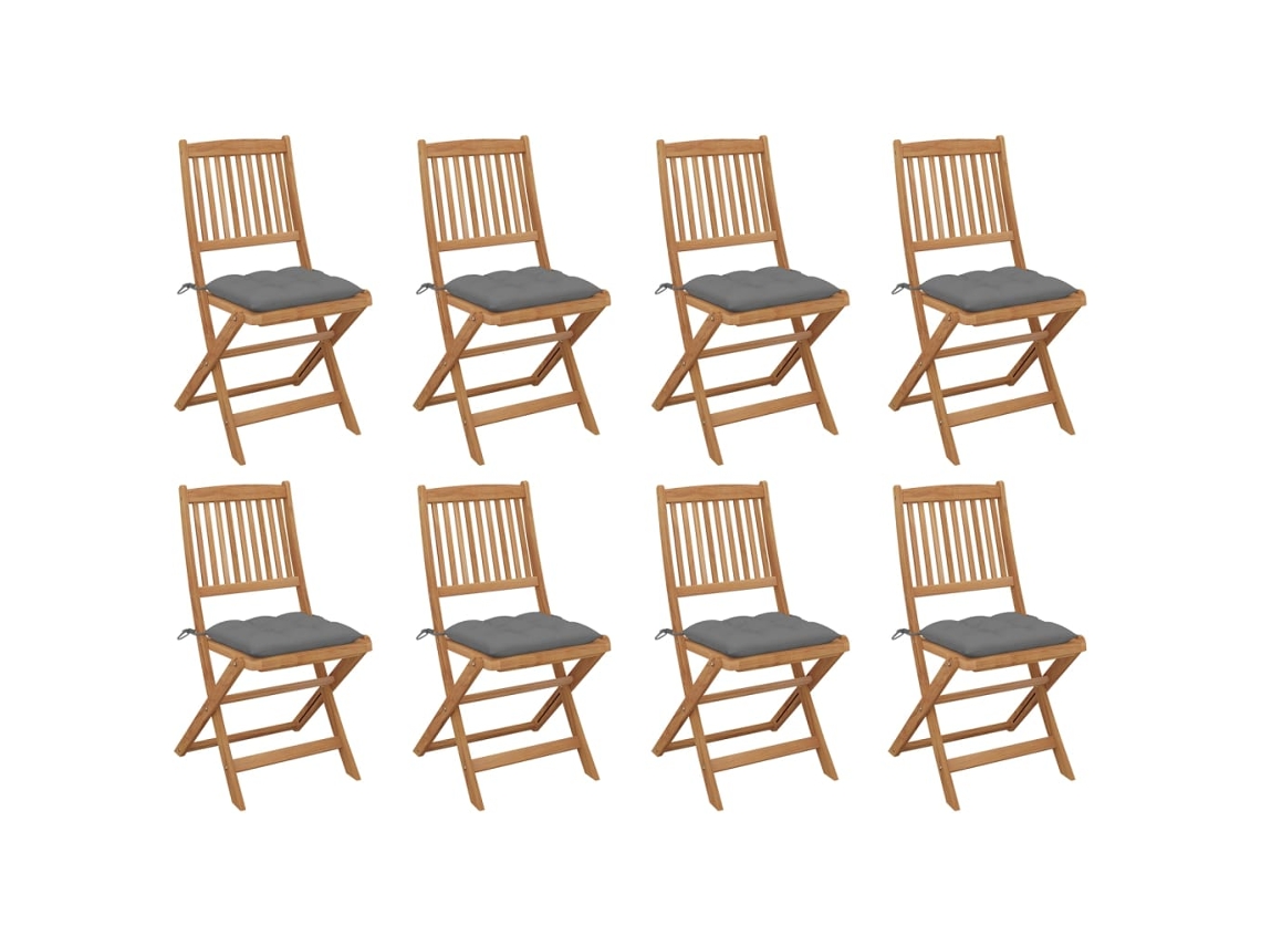 Folding Chair, Folding Chairs Vidaxl Cinzeto Madeira (n/a)