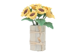 Primerox flores Miniatura Girassol Cute 1/12 Argila Não Tóxica Decoração Casinha de Bonecas