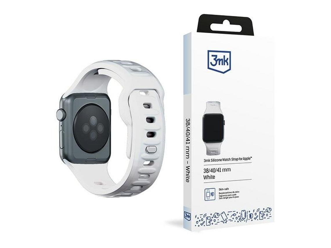 Pulseira De Relógio De Silicone 3mk Branca|branca Para Apple Watch 38|40|41mm Vayotoy