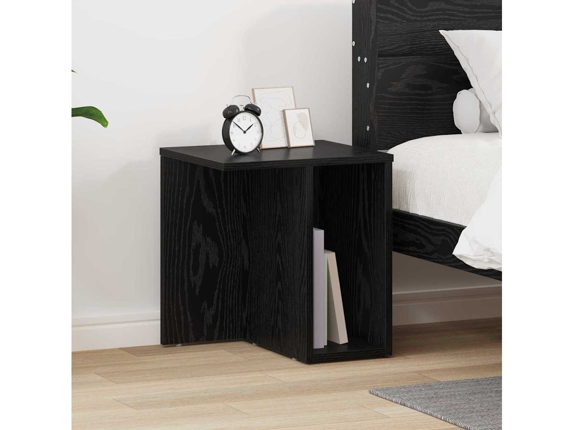 Vidaxl Mesa De Apoio Carvalho Preto 37 X 32 X 40 Cm