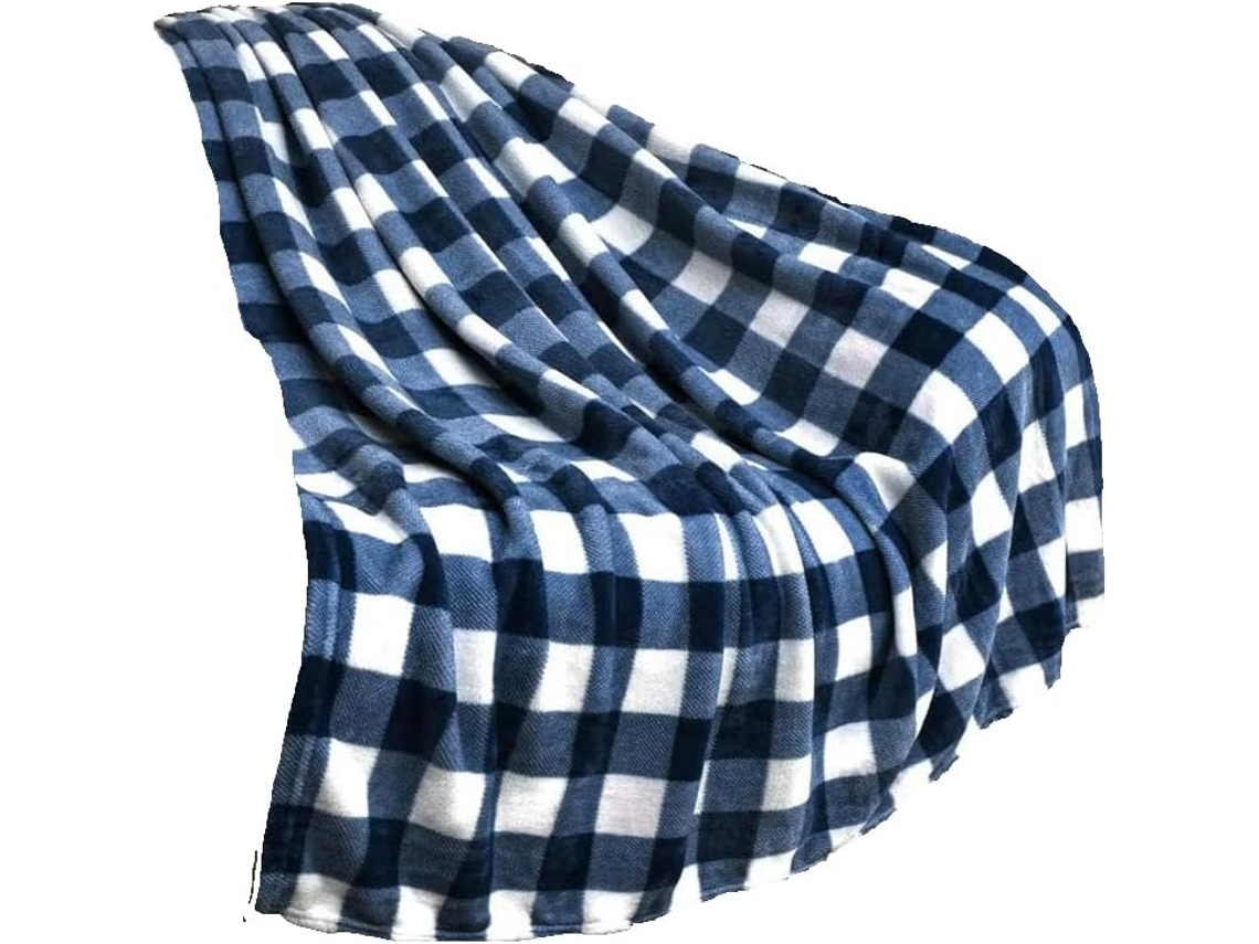 Manta de Flanela Xadrez Preta e Vermelha Syjym Quente Macia para o Natal Decoração Presente, Macio, Quente,