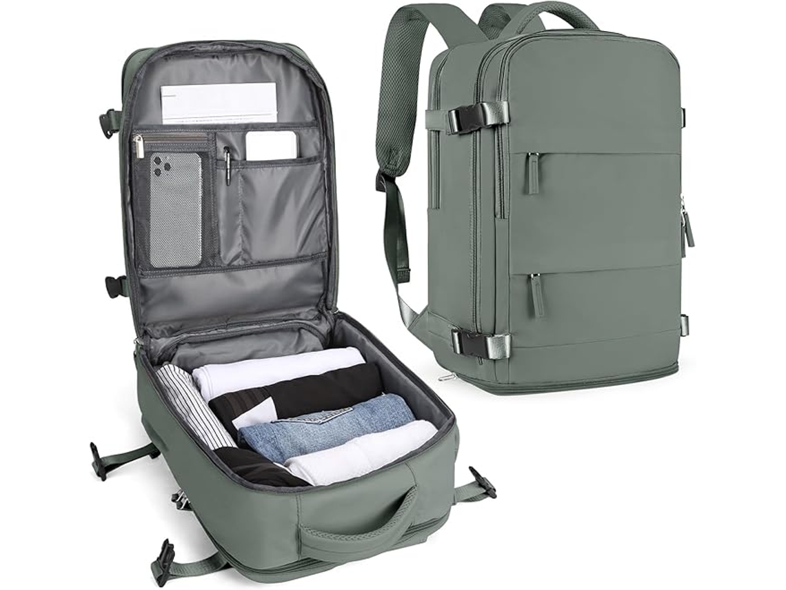 Mochila de Viagem Grande Mulheres Homens Verde azeitona ZYBLSSBB